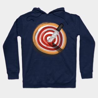 Kill Tony Red & Yellow Bullseye With Knife in Watercolor Hoodie